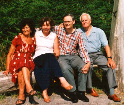 L to R: Mum, Linda, John and Dad